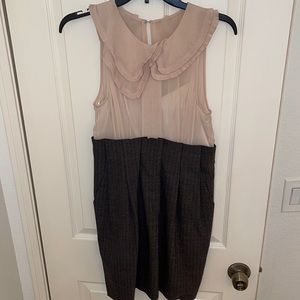 BCBG Maxazria Asymmetrical Collared Dress